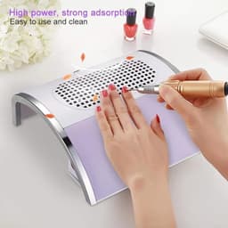 Nagelstofzuiger - Nagelstofafscheider Absorber - Nagels Vijlen - 80W High Power - 25.8 x 14 x 10 CM - Wit — thumbnail 2