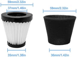 2 vervangbare handstofzuigerfilters, geschikt voor Dirt Devil Scorpion handstofzuigers, geschikt voor SD20005RED, SD30025B, BD22025, vervangingsonderdelen, geschikt voor F117, AD40117 — thumbnail 5
