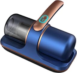 Veilige en efficiënte draadloze bedstofzuiger voor hygiënische slaapomgeving Mijtverwijderaar ABS Brede toepassing, Blauw goud — thumbnail 1