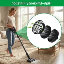 2 Stuks Vervangingsfilters voor Philips Stofzuigers, Compatibel met VC 7000 en 8000 Series, Accessoireset voor Optimale Filtratie — thumbnail 2