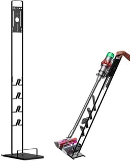 Velmio Stofzuigerhouder - Opberg Rek - Rek Voor Draadloze Stofzuiger - Geschikt voor Dyson - Steelstofzuiger - Schoonmaakaccessoires - Zwart — thumbnail 1