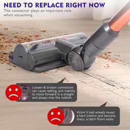 Wiel V-Ball wielset vervanging voor Dyson V10 V11 V15 stofzuiger 100 W High Torque Cleaner Head Ball Wheels Onderdelen — thumbnail 5