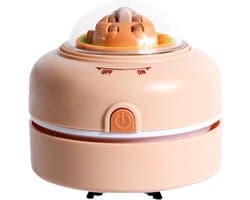 Bureau Stofzuiger - Handzame Kruimelzuiger - Snelle Schoonmaak - Draadloos en Compact - 8x8x8.5 cm - Capybara