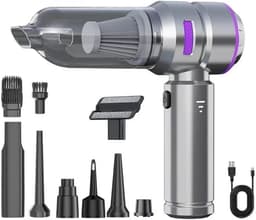 Draagbare Stofzuiger - Handstofzuiger Auto - Auto Interieur Reinigen - Borstelloze Motor - 500 Gram - Paars — thumbnail 3