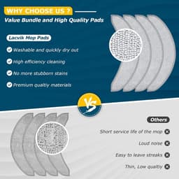 4 stuks vervangende dweilpads voor iRobot Roomba Combo j7+/ j9+ accessoires - microvezel wasbaar dweilpad voor iRobot Roomba Combo j7+/ j9+ robotstofzuiger en dweil (niet geschikt voor Roomba) — thumbnail 3