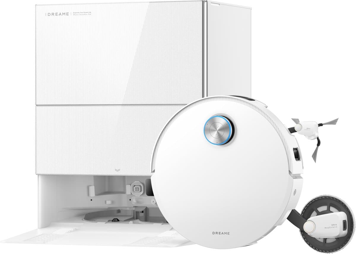 Dreame Robotstofzuiger X60 Pro Ultra Complete Wit | 42.000 Pa | Uitschuifbare arm tot 18 cm | Zelfreinigende dweil | Automatisch legen & bijvullen | Hoeken & muurranden | Huisdieren | AI navigatie | Obstakelherkenning | Allergie | Anti-klit | — afbeelding 1
