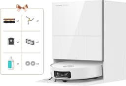 Dreame Robotstofzuiger X60 Pro Ultra Complete Wit | 42.000 Pa | Uitschuifbare arm tot 18 cm | Zelfreinigende dweil | Automatisch legen & bijvullen | Hoeken & muurranden | Huisdieren | AI navigatie | Obstakelherkenning | Allergie | Anti-klit | — thumbnail 2