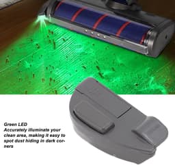 aladdien - LED Stofdetectie Lamp - Voor Stofzuiger - Universele Bevestiging - Groene Verlichting - Voor Dierharen - Effectief - Handig in gebruik - .. — thumbnail 2