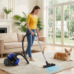 Stofzuiger met krachtige zuigkracht - Huisstofzuiger met multifunctionele reinigingskop voor tapijt en meubels - efficiënt verwijderen van dierenharen en diep ingebed vuil — thumbnail 5