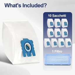 10 stuks - geschikt voor Miele stofzuigerzakken met Miele stofzuiger Complete C3/Complete C2/Classic C1/S5/S8, 3D Efficiency GN stofzuigerzakken met 1 HEPA-filters - geschikt voor Miele stofzuigers S4000 - S5000 - S6000 — thumbnail 2