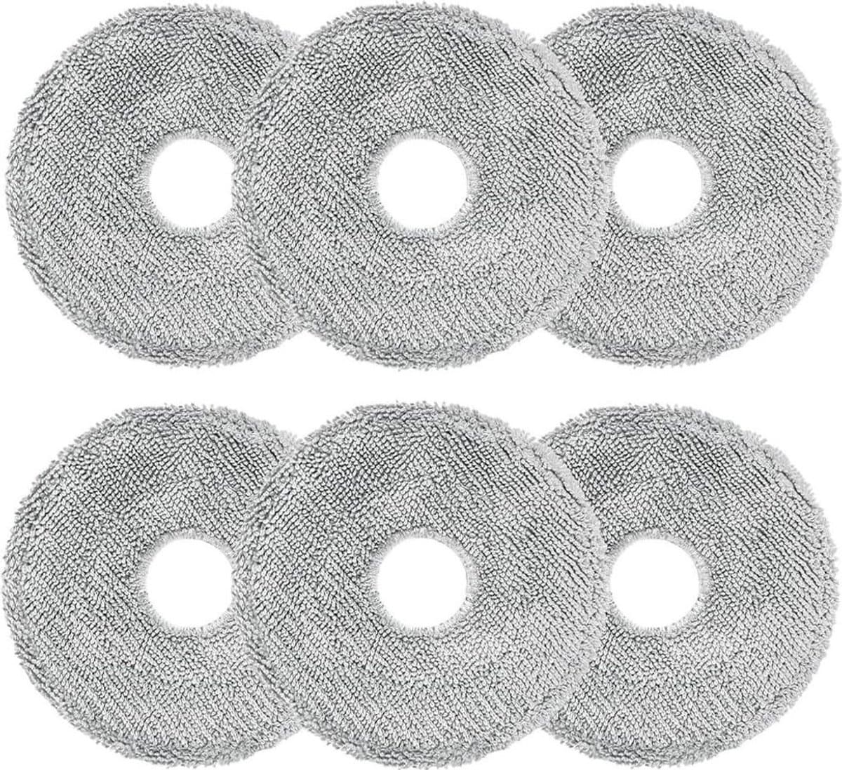 Zes microvezel reinigingsdoekjesvoor voor de robotstofzuigers Dreame L10s Ultra Gen 3/Gen 2/L10s Pro Ultra Heat/X40/X50 Ultra Complete, Mova E30 Ultra/Mova P50 Pro Ultra, L10s/L40/X30 Ultra en Xiaomi X10+/X20+. — afbeelding 1