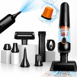 Mondura® PowerClean - Handstofzuiger - Auto Stofzuiger - Kruimeldief Snoerloos 3-in-1 – Mini Kruimelzuiger Voor Hondenharen – Air Duster – 6 Opzetstukken — thumbnail 1