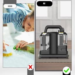 Florixa® Tappijtreiniger Machine - Tapijtreiniger Machine - Bissell Spot Clean - Zwart - 16cm x 30cm x 26cm; 2 kg — thumbnail 3