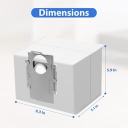 Stofzuigerzakken - Vervangende zakken - Robotstofzuiger - Grote capaciteit 3.5L - 14 stuks - Wit — thumbnail 4