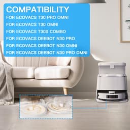 Dailygoods - Cosensi - Dailygoody - Mop Pad Vervangset - Voor Ecovacs Deebot T30 Pro Omni - Hoogwaardige Katoenen Doekjes - Perfecte Pasvorm - Ideaal voor Vloeronderhoud - G — thumbnail 4