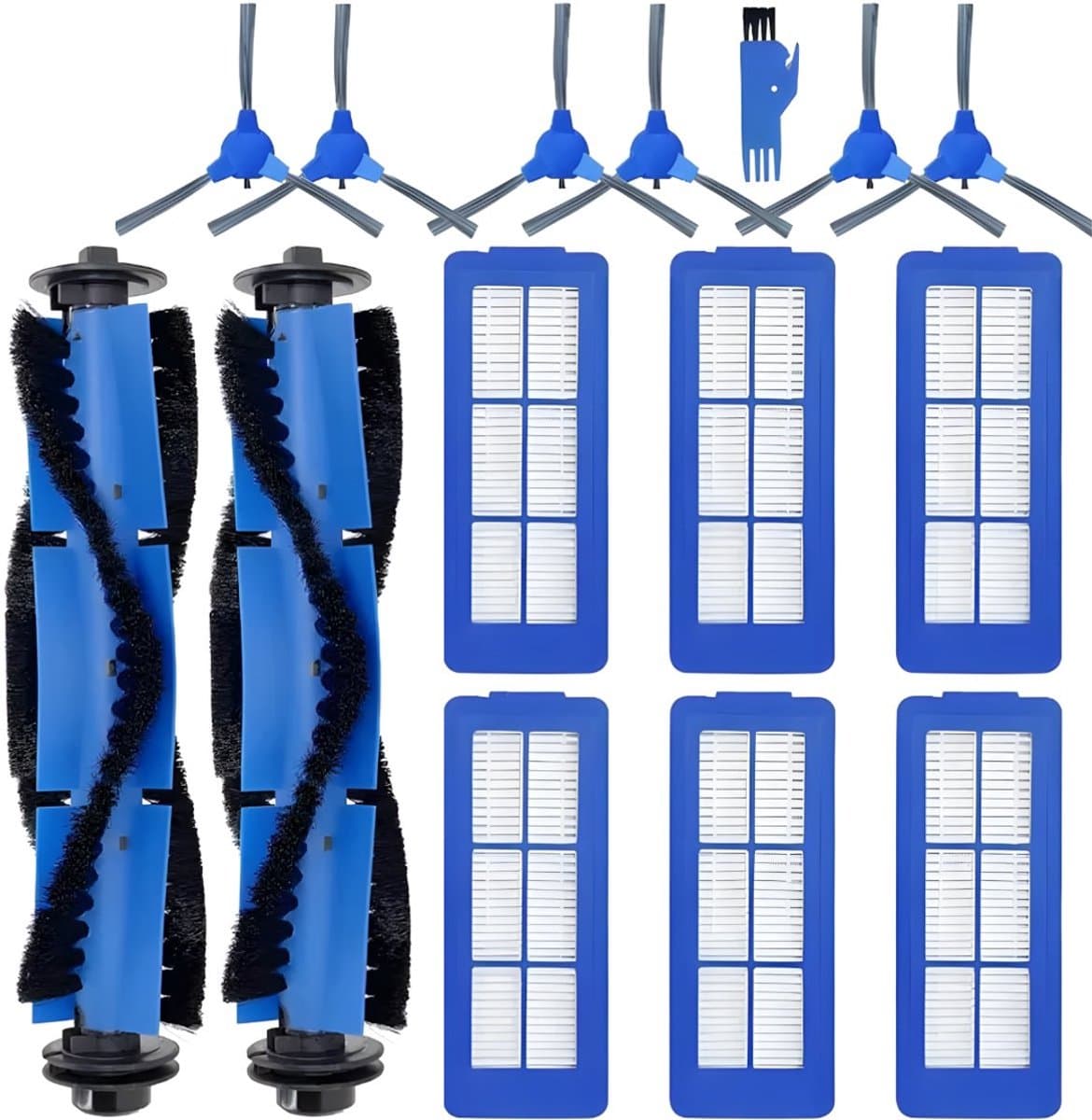 PolkaHome® Vervangingsset geschikt voor Robotstofzuiger Accessoires – Geschikt voor Eufy RoboVac 11S Max, 15C Max, 30C Max, 39C Max, G10, G20, G30, G30 Hybrid, G30 Edge, G32 Pro — afbeelding 1