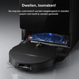 Roborock Saros 10 Robotstofzuiger met Dweil–22000Pa– 7,98 cm Ultradun– Auto Afneembare Mop– AI 3.0 Obstacle Vermijding– Auto Wasmiddeldosering– 80℃Heet water dweilwassing & Dock Zelfreiniging– Zwart– S8 MaxV Ultra Upgrade-versie — thumbnail 2