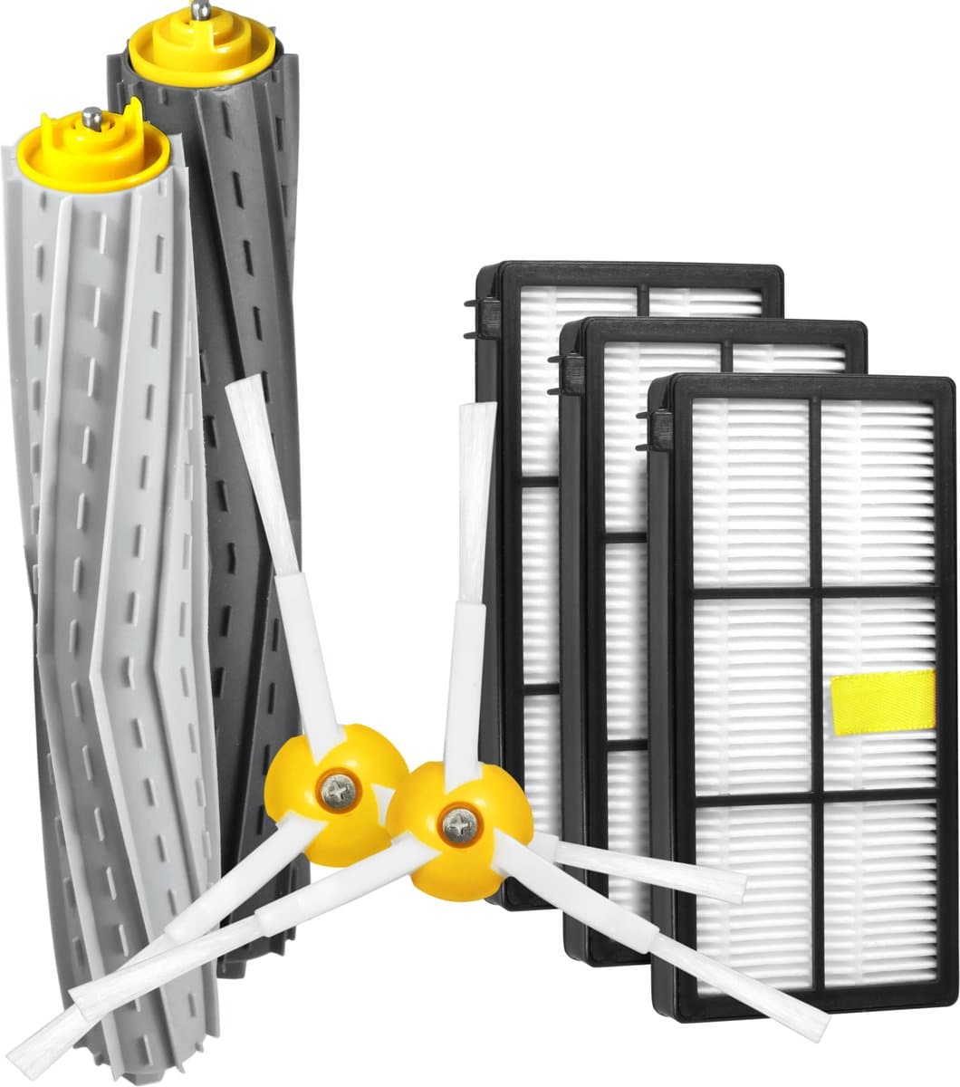 Dparts vervangingsset geschikt voor iRobot Roomba - voor 800-900 series - filterset - dubbele rubberen borstels - HEPA filter - zijborstel - borstel - filter vervangkit — afbeelding 1