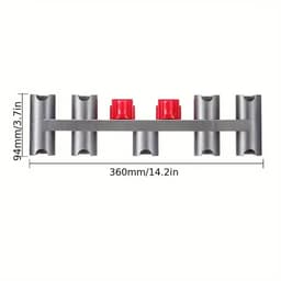17Parts Wandhouder voor Dyson V7 V8 V10 V11 V12 V15 – Stofzuiger Accessoirehouder – 8-in-1 Organizer voor Opzetstukken – Wandmontage – Inclusief Pluggen en Schroeven – Ruimtebesparende Opbergoplossing — thumbnail 2