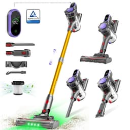 Draadloze Steelstofzuiger 45 kPa - 550W - Tot 50 Min Gebruikstijd - Anti-Klitborstel - Afneembare Accu - LED-Display - Voor Dierenhaar Tapijt en Harde Vloeren - ME03 — thumbnail 1