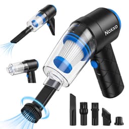 Noxxo® 2-in-1 Mini Stofzuiger & Compressor – Draadloos – HEPA-Filter – 2500 Pa – USB-C Oplaadbaar – Auto, Toetsenbord & Huis – Incl. 3 Opzetstukken — thumbnail 1