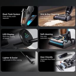 Aafinity ILIFE W90 Pro Steelstofzuiger, Nat- en Droogreiniger, 7000 Pa, Zelfreinigend, LED-display — thumbnail 4