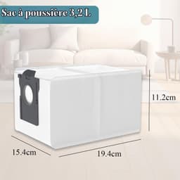 10 vervangende stofzakken geschikt voor Dreame L10s Pro Ultra Heat / L10s Ultra Gen 2 / X40 Ultra / L40 Ultra / X30 Ultra / X50 Ultra – 3.2L filterzak-accessoires — thumbnail 3