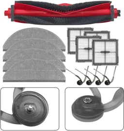Accessoirekit voor Roborock Q10 PF+-inclusief zijborstel-wasbaar filter-dweil en reserveonderdelen. — thumbnail 3