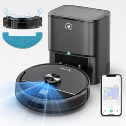 STEGA RoboCleaner Max - Robotstofzuiger met Leegstation en Dweilfunctie - 5000 Pa - LDS Lasernavigatie - App - 150 min — thumbnail 1