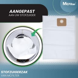 10 stofzuigerzakken, compatibel met Nilfisk Multi 20, 20 Inox, 20CR, 20T, 20T Inox, 30, 30 Inox, 30T, 30T Inox, 30T VSC Inox stofzuigers, microvezelalternatief voor 107402336 5715492061518 — thumbnail 2