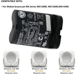 Vervangingsbatterij voor iRobot Braava Jet M6 — thumbnail 2