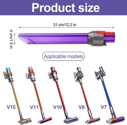 Kierenzuigmond met LED - Smal - Voor Dyson V7 V8 V10 V11 V15 — thumbnail 3