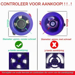 Borstelrol - Geschikt voor Dyson V6 en oude V7 - 45 mm — thumbnail 3