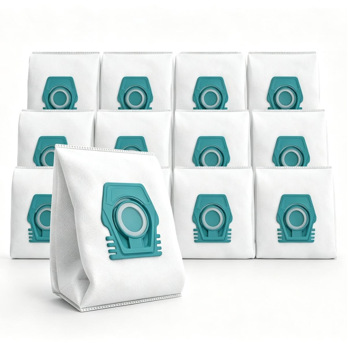 Set van 12 stofzuigerzakken, vervangende stofzakken geschikt voor Miele TU Guard L1 / Guard S1 / Guard M1 serie, 4-laags filter met lekvrij sluitsysteem — afbeelding 1