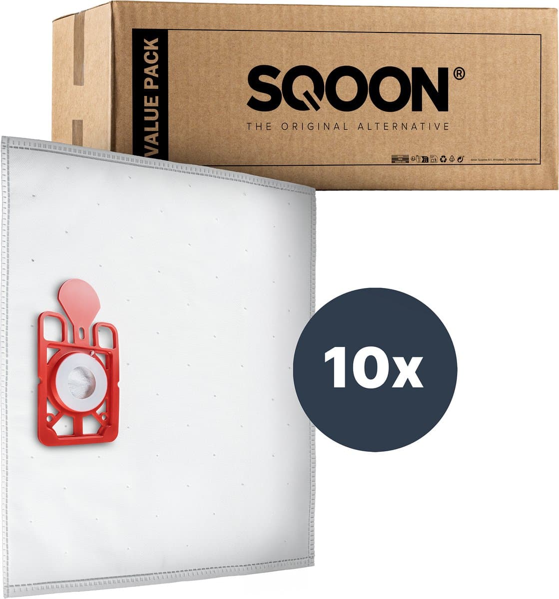 SQOON® Stofzuigerzakken Geschikt voor Numatic Henry HVR160 / Hetty HET160 - Vervangt Model 604011 - High Filtration voor Optimale Stofopname - 10 Stuks — afbeelding 1
