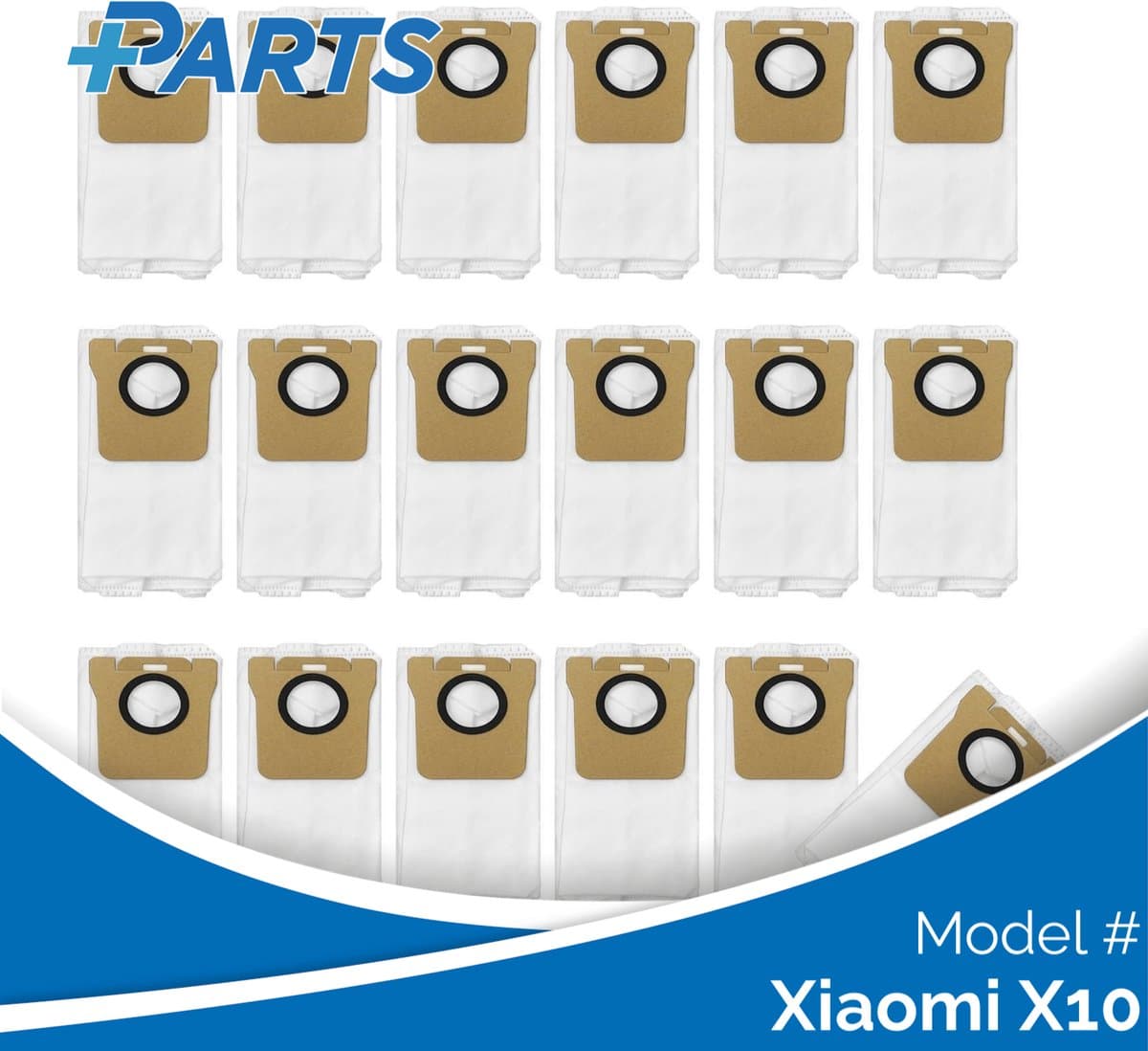 Xiaomi X10 Stofzakken (18 Stuks, Plus.Parts® alternatief voor RDB3) — afbeelding 1