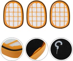 Stofzuigerfilters - 3 Stuks - Stofzuiger Schuimfilter - Steelstofzuiger - Schuimfilter - Filter Geschikt Voor Philips Speedpro Max 8000 Serie Fc5005/01, Cp0663/01 Aqua 7000 Serie Vervanging Schuimrubber Onderdeel - Oranje Kleur — thumbnail 3