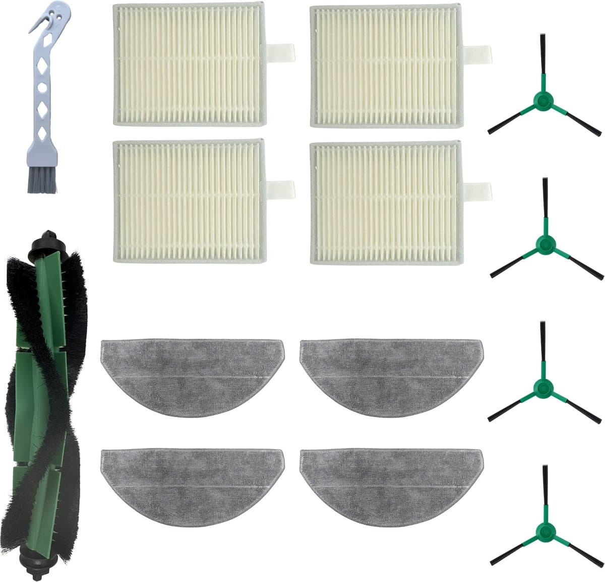 Accessoirespakket voor iRobot Roomba Combo Essential - Filter/Dweil/Zijborstel/Afzuigrol — afbeelding 1