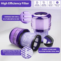 4-pack Geschikt voor V11 stofzuigerfiltervervangingen Geschikt voor Dyson V11 Animal, V11 Torque Drive, V11 Complete, V11 Extra, V15 Detect, V15s Detect, Geschikt voor Submariner stofzuigers, met onderdeel 970013-02 — thumbnail 3