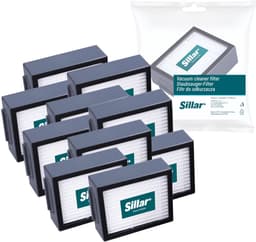 Sillar, set 10 stofzuigerfilters, HEPA filters, anti-allergeen, geschikt voor schoonmaakrobot iRobot Roomba serie E I J, E4, E5, E6, E7, Combo I5/I8/J5 PLUS, I3, I3+, I4, I4+, I5, I5+, vervanging, 5x6.5x2 cm — thumbnail 1