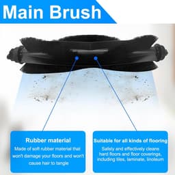 Accessoireset gescht voor Eufy Clean L50 / L50 SES / L60 / L60 hybride robotstofzuigeronderdelen, 1 hoofdroller borstel + 4 zijborstels + 4 filters + 4 stofzakken + 1 reinigingsborstel — thumbnail 4