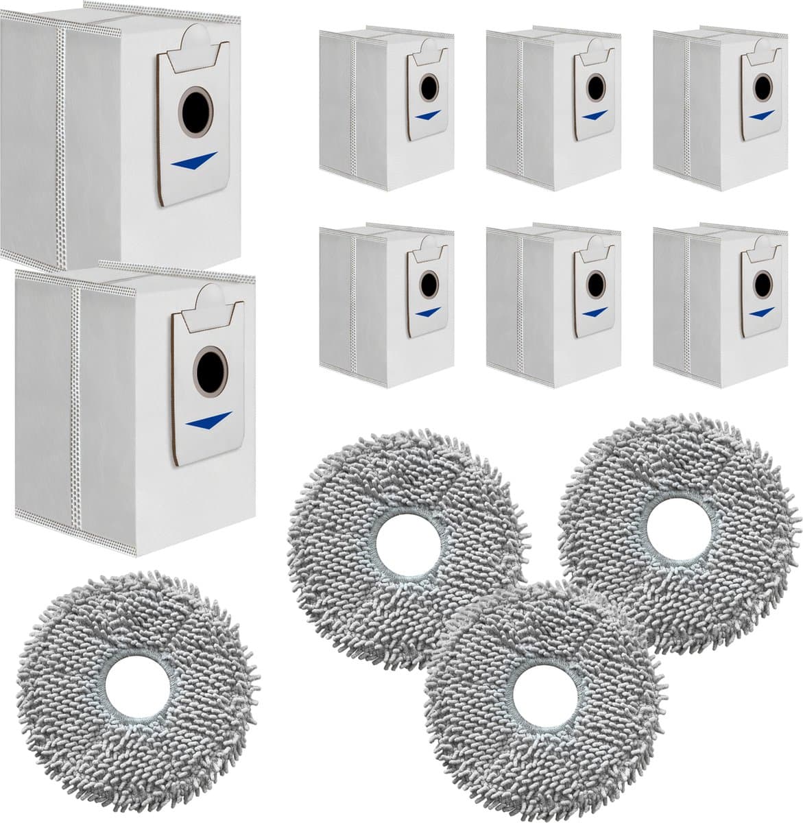 Accessoirespakket voor Ecovacs Deebot X2 Deebot X2 OMNI Deebot X2 PRO - Stofzuigerzak [partij 8] Microvezeldoekje [partij 4] — afbeelding 1