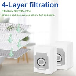 20 stofzuigerzakken geschikt voor iRobot Roomba i7 i7+ i3 i3+j7 J7+S9 S9+Clean Base, stofzuiger afzuigstation, vervangende stofzakken zakken, grote capaciteit, reservezak, stofzuigerzakken, past perfect — thumbnail 3