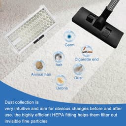 3 HEPA AirClean Plus filters wit, geschikt voor Miele Complete C3 PowerLine, S8340 stofzuiger, AirClean SF-HA 50, compatibel met Complete C2, C3, Compact C1, C2, en modellen S4000, S5000, S6000 en S8000. — thumbnail 2