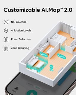 eufy Clean L60 Hybrid SES Robotstofzuiger met dweilfunctie - Robot Vacuum - 5.000Pa Zuigkracht - Met automatisch leegstation - Bestuurbaar via smartphone — thumbnail 5