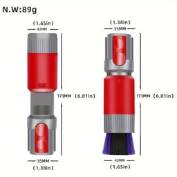 Geschikt voor Dyson stofzuigers V7, 8, 10, 11, 12 en 15: plat mondstuk, matrasborstel, ronde borstel en zachte borstel. — thumbnail 2