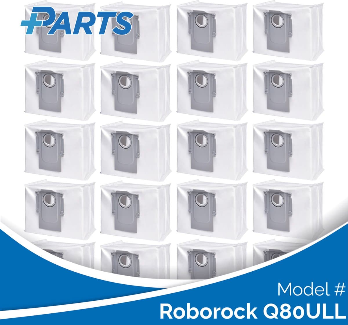 Roborock Q80ULL Stofzakken (20 Stuks, Plus.Parts® alternatief voor 8.02.0132) — afbeelding 1