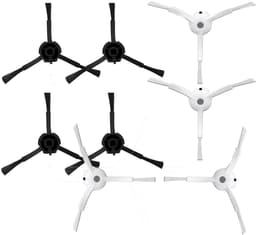 Driehoekborstel - Accessoires geschikt voor Roborock S50-serie / T4 / T6 / T7 /T7 PRO / S4 / S5 / S6 / S7 / S8 / P10 / G10 / G20 / T8 / Q7 - 8 stuks - 4 x Wit + 4 x Zwarte — thumbnail 1