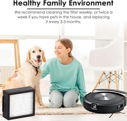 HEPA-filter - 6 stuks - Geschikt voor Combo for Roomba i3 i3+ i7 i7+ i4 i6 i6+i8 i8+/Plus E5 E6 E7 J7 - Geschikt voor iRobot Roomba Combo J7+ plus - robotstofzuiger HEPA-filters accessoirekit — thumbnail 3