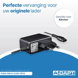 A-DAPT - Adapter geschikt voor Karcher (Kaercher) WindowVac series oplader - als origineel — thumbnail 3